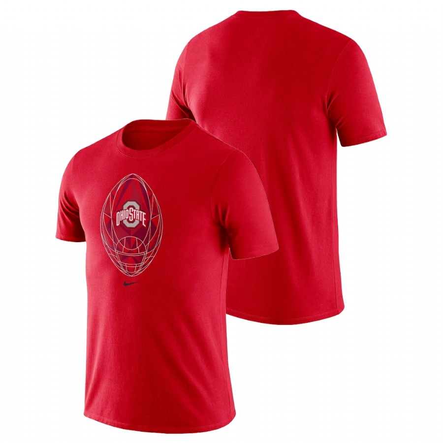 Ohio State Buckeyes Men's NCAA Scarlet Icon Legend College Football T-Shirt QVC0549EZ